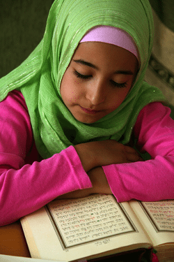 Girl Reading Qur'an