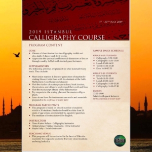 2019 Istanbul Calligraphy Retreat