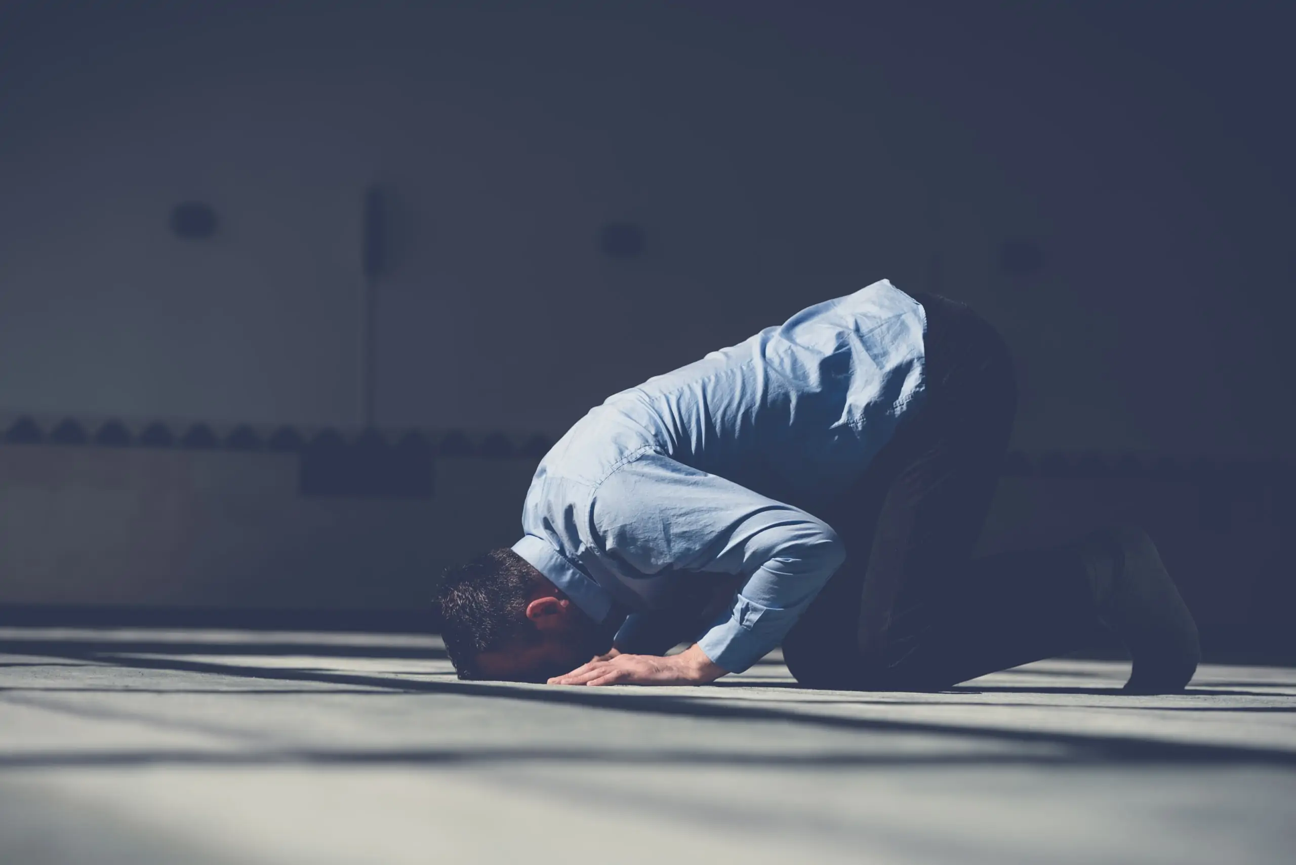 Religious,Muslim,Man,Praying,Inside,The,Mosque